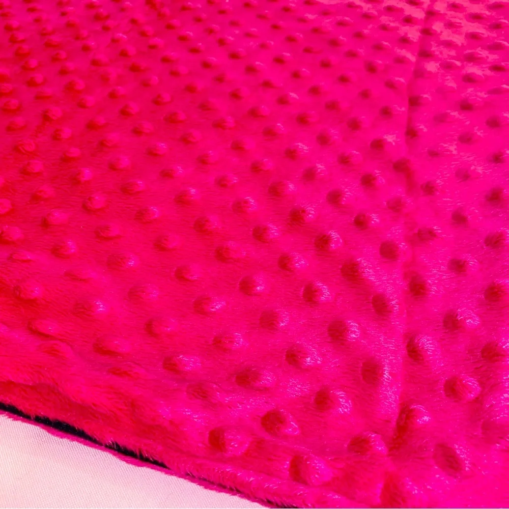 Hot Pink Pet Velour Sling Carrier Knapsack Blanket Reversible Black Faux Fur - Picture 5 of 13